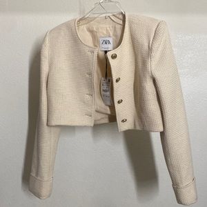 Zara crop blazer”brand new w/tag”